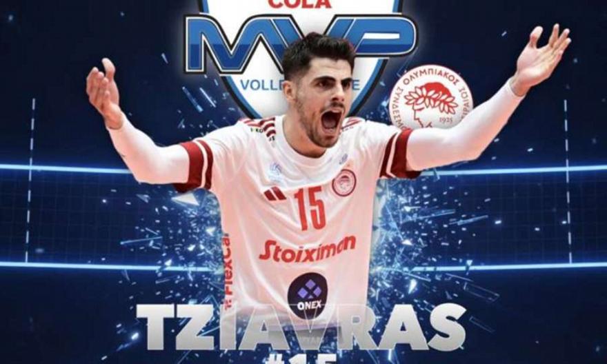 Πολυτιμότερος της 15ης αγωνιστικής της Volley League ανδρών ο Τζιάβρας