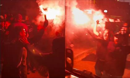 Τρέλα στα Μέγαρα: Oπαδοί της Καλαμάτας περίμεναν την αποστολή και έστησαν… πάρτι ανόδου!