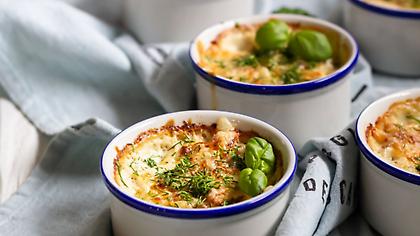 Σουφλέ με κοτόπουλο, μανιτάρια και βασιλικό