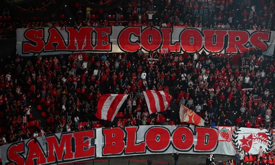 Ευχές στα ελληνικά από τον Ερυθρό Αστέρα στον Ολυμπιακό