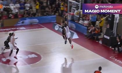 Εντυπωσιακό μπλοκ του Νιλικίνα στα πρώτα 4 δευτερόλεπτα του Μονακό-Ολυμπιακός!