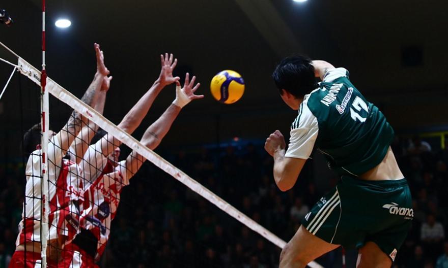 Ο πρώτος ημιτελικός «αιώνιων» της Volley League: Παναθηναϊκός-Ολυμπιακός (1ο σετ)