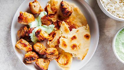 Σουβλάκια κοτόπουλου με ινδικά μπαχαρικά