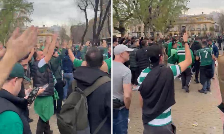 Οι οπαδοί του Παναθηναϊκού «ζεσταίνονται» πριν το μεγάλο ματς με την Μπέτις στους δρόμους της Σεβίλλης!