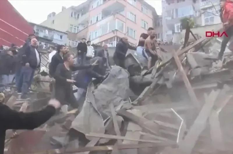 Τρεις τραυματίες στην Κωνσταντινούπολη μετά την κατάρρευση δυο κτιρίων