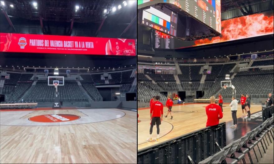 Το sport-fm.gr στην τελευταία προπόνηση του Ολυμπιακού στην εντυπωσιακή «ROIG Arena» της Βαλένθια