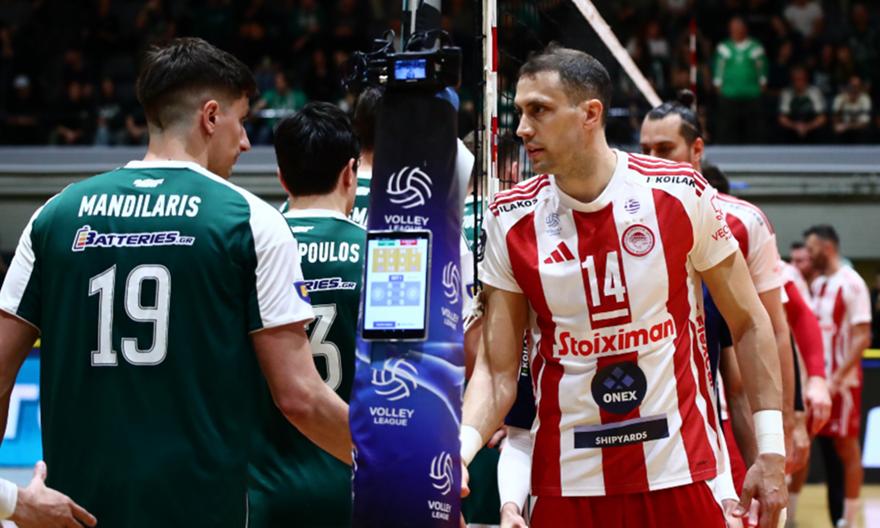 O τρίτος ημιτελικός «αιωνίων» στη Volley League: Παναθηναϊκός-Ολυμπιακός (3ο σετ)