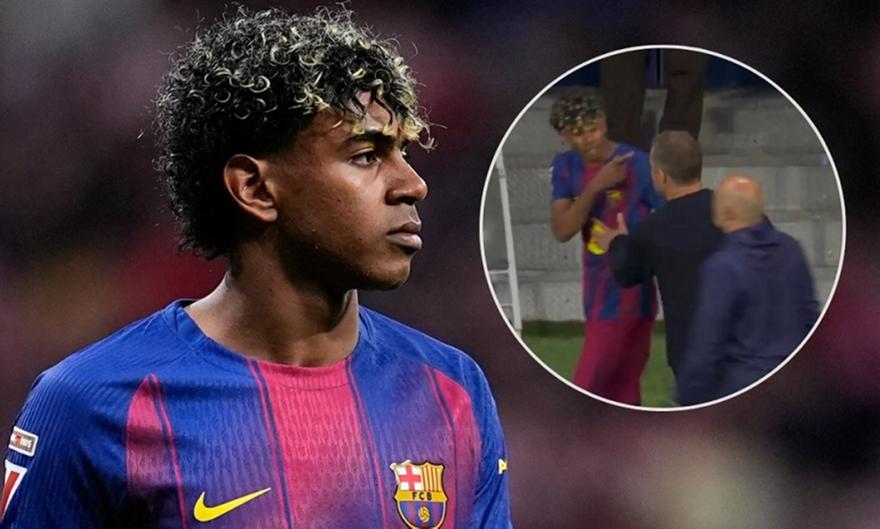 Έξαλλος με συνεργάτη του Φλικ ο Γιαμάλ: Ο λόγος που ξέσπασε μετά το Ατλέτικο-Μπαρτσελόνα