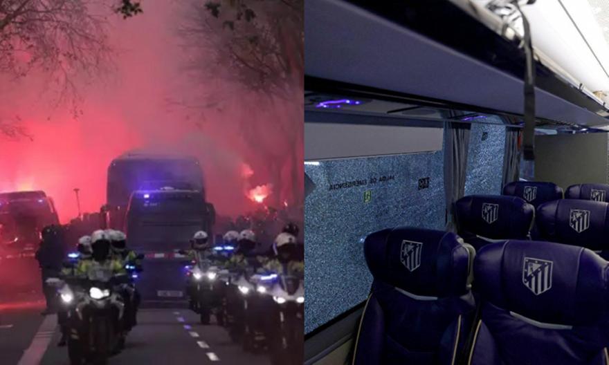 Ατλέτικο Μαδρίτης: Επίθεση στο πούλμαν από οπαδούς της Μπαρτσελόνα πριν το ματς στο Καμπ Νόου