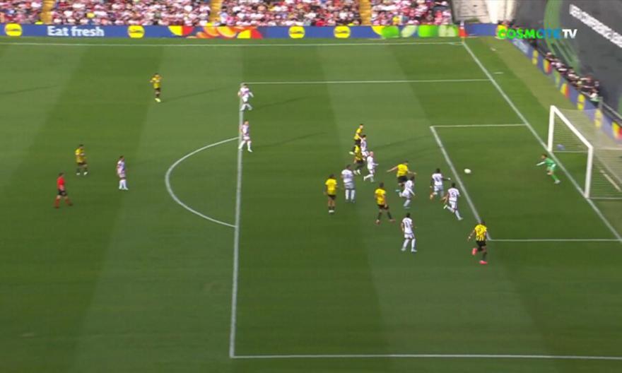 Και όμως δεν μπήκε: Τεράστια διπλή ευκαιρία της ΑΕΚ με δοκάρι του Βάργκα και σουτ του Κοϊτά στα σώματα!