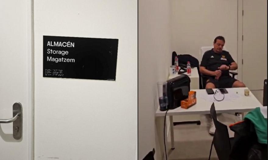 Τα θλιβερά αποδυτήρια του σταφ στη Roig Arena που θυμίζουν αποθήκη - Αταμάν: «Ασεβές για τους προπονητές»!