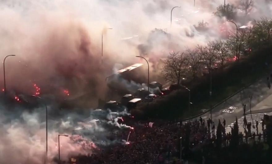 Χαλασμός στην άφιξη της Ατλέτικο στο γήπεδο για τη ρεβάνς με την Μπαρτσελόνα!