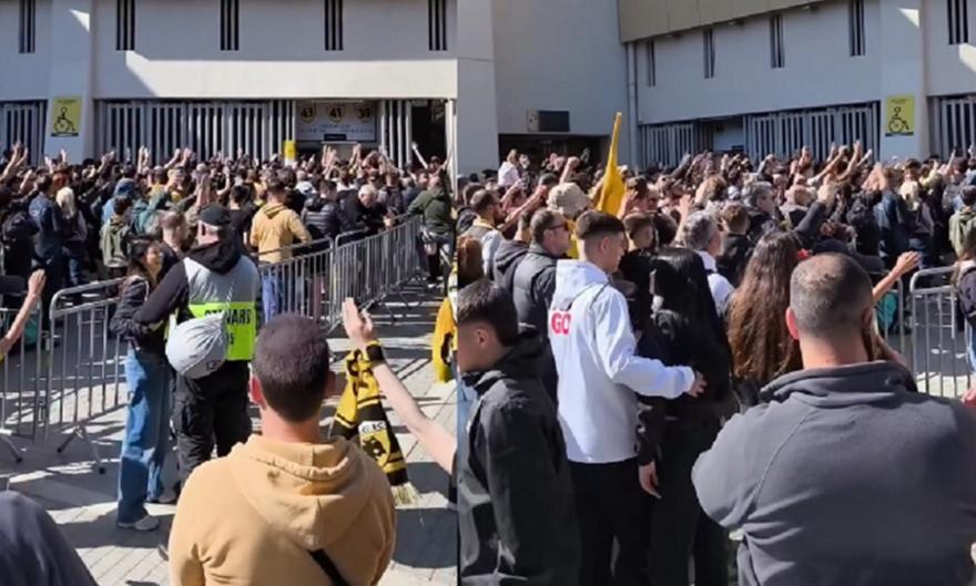 Ο λαός της ΑΕΚ δίπλα στην ομάδα του Νίκολιτς: Χιλιάδες κόσμος έξω από την Allwyn Arena περιμένει την προπόνηση!
