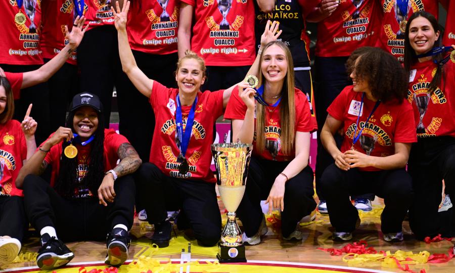 Αθηναϊκός: Σήκωσε το τρόπαιο της Α1 Μπάσκετ Γυναικών