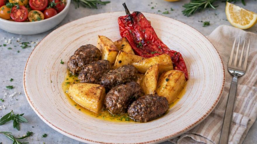 Πολίτικα σουτζουκάκια με πατάτες και πιπεριές βήμα - βήμα