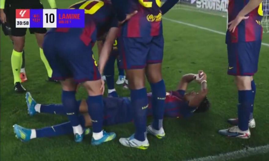 Ανησυχία σε Μπαρτσελόνα και Ισπανία για Γιαμάλ: Έβαλε πέναλτι, τραυματίστηκε στην εκτέλεση και πήγε στα αποδυτήρια!