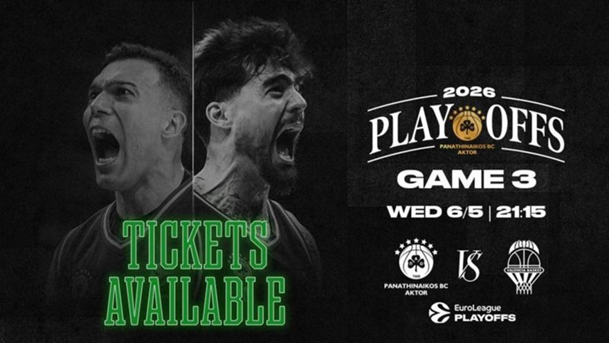 Βγήκαν τα εισιτήρια για το Game 3 του Παναθηναϊκού AKTOR με Βαλένθια