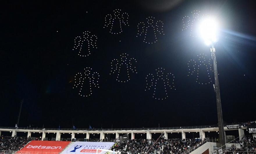 Συγκινητικό drone show στο ημίχρονο του τελικού με Θεσσαλονίκη, Κρήτη και... 8 αγγέλους