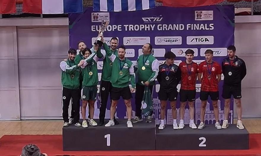 Στην κορυφή της Ευρώπης ο Παναθηναϊκός: Κατέκτησε το Europe Trophy στο πινγκ πονγκ Ανδρών!