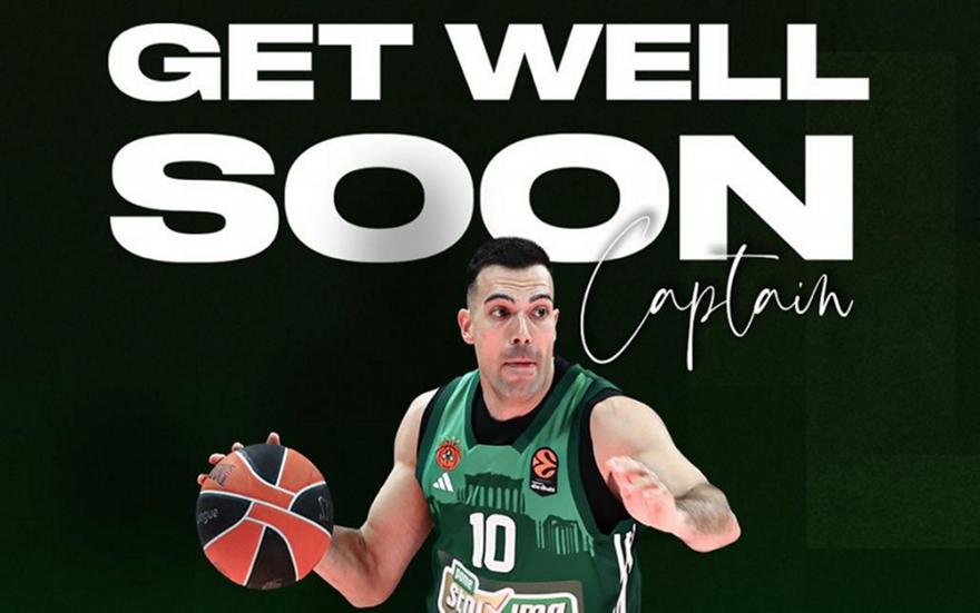 Το μήνυμα του Παναθηναϊκού στον Σλoύκα: «Γρήγορη ανάρρωση αρχηγέ»