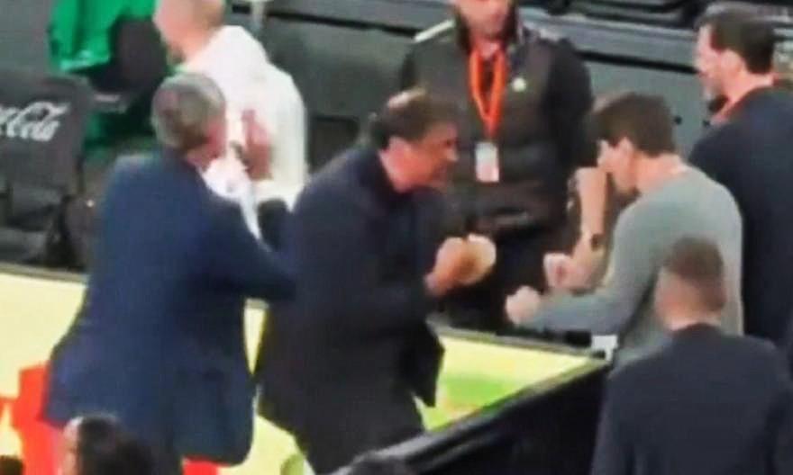 Ξέσπασμα χαράς Αταμάν-Γιαννακόπουλου μετά το ηρωικό break του Παναθηναϊκού στη Βαλένθια!