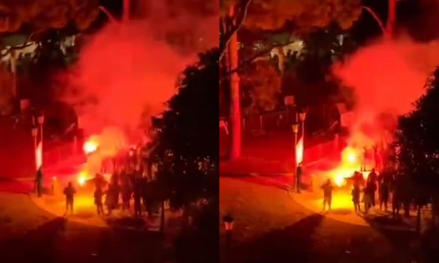 Πάτρα: Ξέσπασαν με βεγγαλικά και συνθήματα οπαδοί της ΑΕΚ μετά το αποτέλεσμα στην Τούμπα!