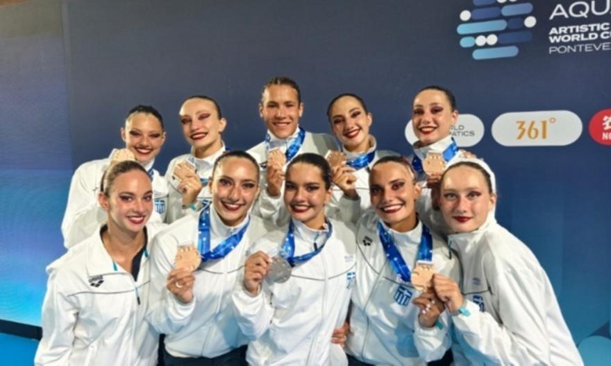 Χάλκινο μετάλλιο για την Ελλάδα στο ακροβατικό πρόγραμμα του Παγκοσμίου Κυπέλλου!