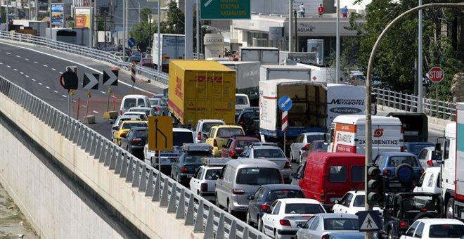 Η κίνηση στους δρόμους της Αθήνας