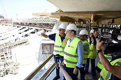Βοτανικός: Ο Κωστής Χατζηδάκης επιθεώρησε τα έργα - Εικόνες από το νέο γήπεδο του Παναθηναϊκού