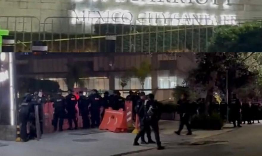 Ισχυρή αστυνομική δύναμη απέτρεψε τη... «σερενάτα» των Μεξικανών έξω από το ξενοδοχείο της Αγγλίας