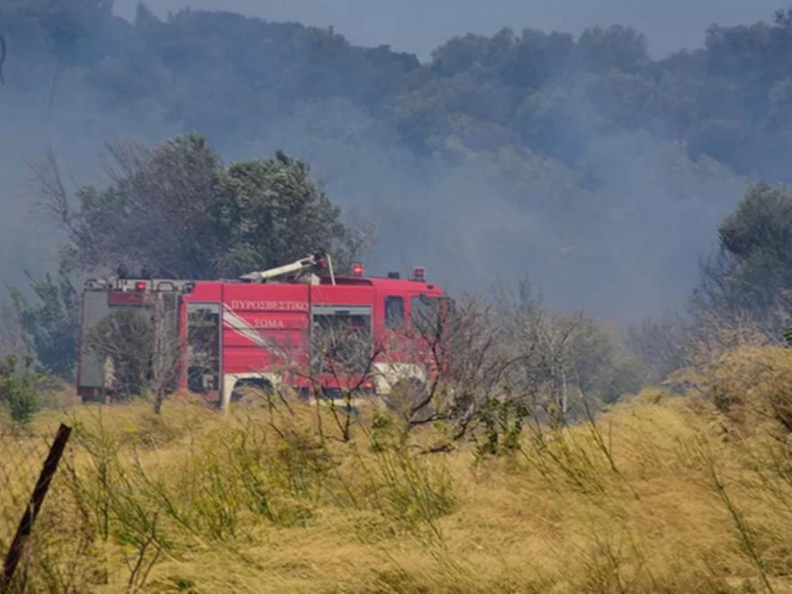 Πυρκαγιά σε αγροτoδασική έκταση στις Σέρρες - Εκκενώνεται η Οινούσσα