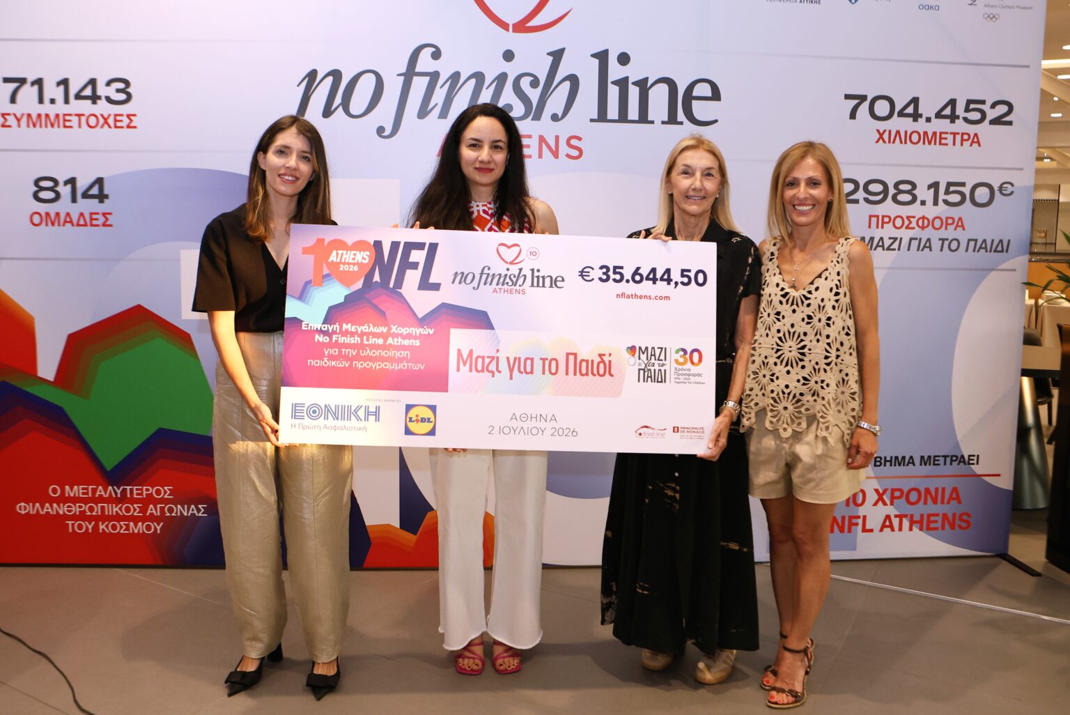 10ο NFL Athens: Ο επίλογος «γράφτηκε» με 35.644,50 ευρώ στο «Μαζί για το Παιδί»!