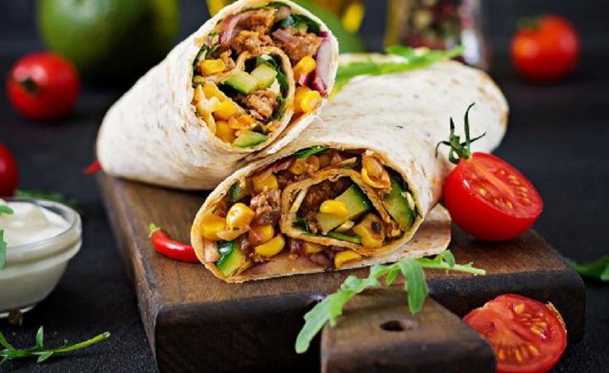 Burritos με μοσχάρι και λαχανικά