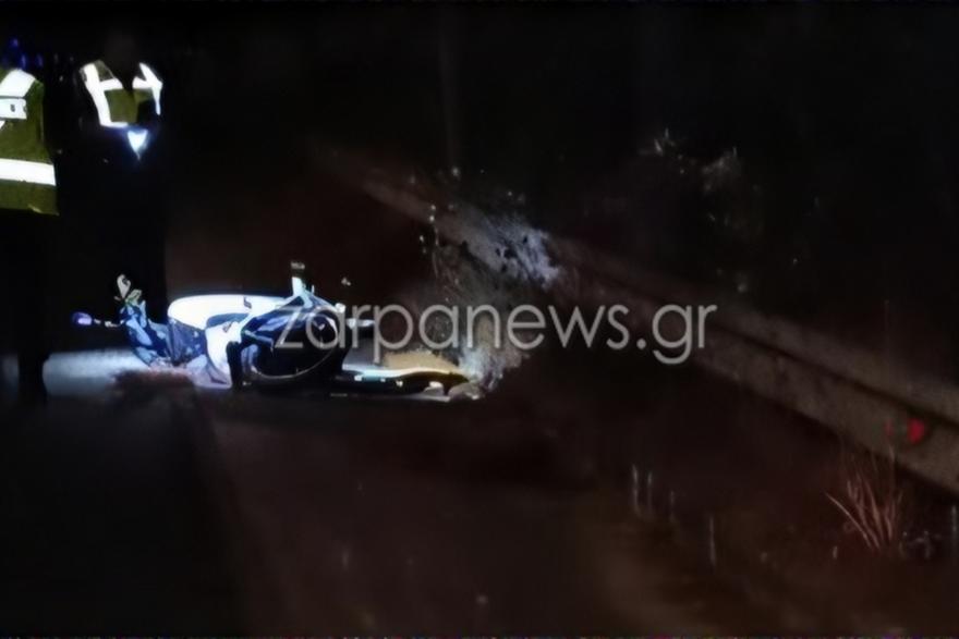 Διπλή τραγωδία στα Χανιά: Νεκροί δυο νέοι μετά από τροχαίο με μηχανή στην εθνική οδό