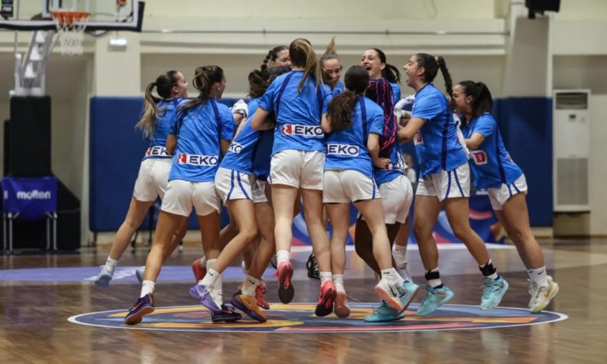 Υπέταξε τη Δανία και τερμάτισε πρώτη στον 5ο όμιλο του Ευρωμπάσκετ U16 η Εθνική Κορασίδων!