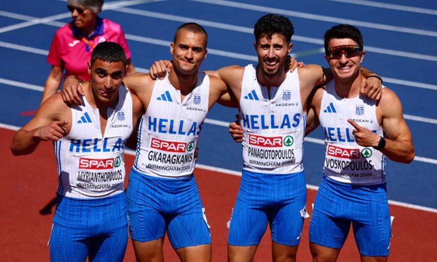 Στην 6η θέση στον τελικό του 4x100 η ελληνική ομάδα
