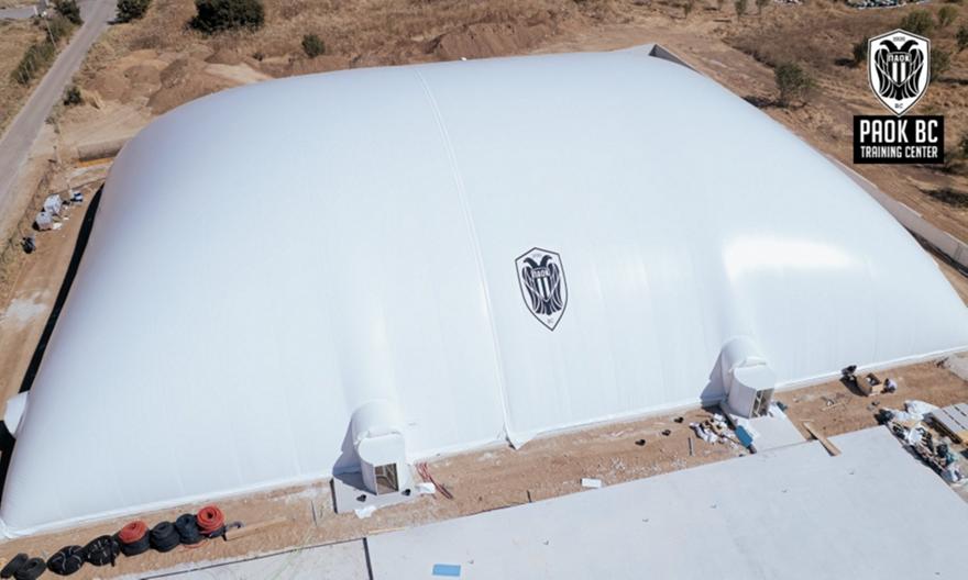 ΠΑΟΚ: Τοποθετήθηκε το στέγαστρο στο προπονητικό κέντρο της Πυλαίας