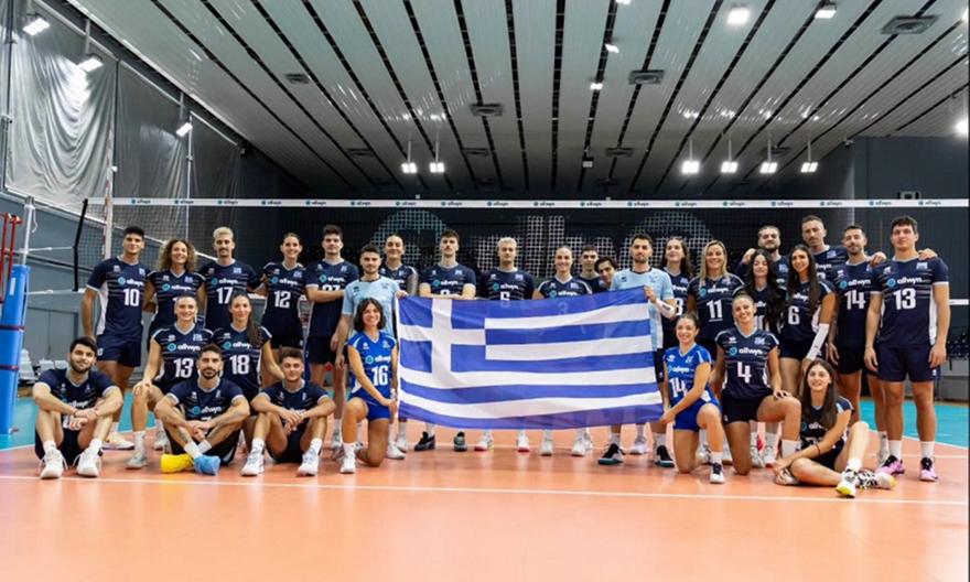 Αναχώρησαν για το Τάραντο οι Εθνικές βόλεϊ ανδρών και Γυναικών - Το πρόγραμμά τους στους Μεσογειακούς Αγώνες