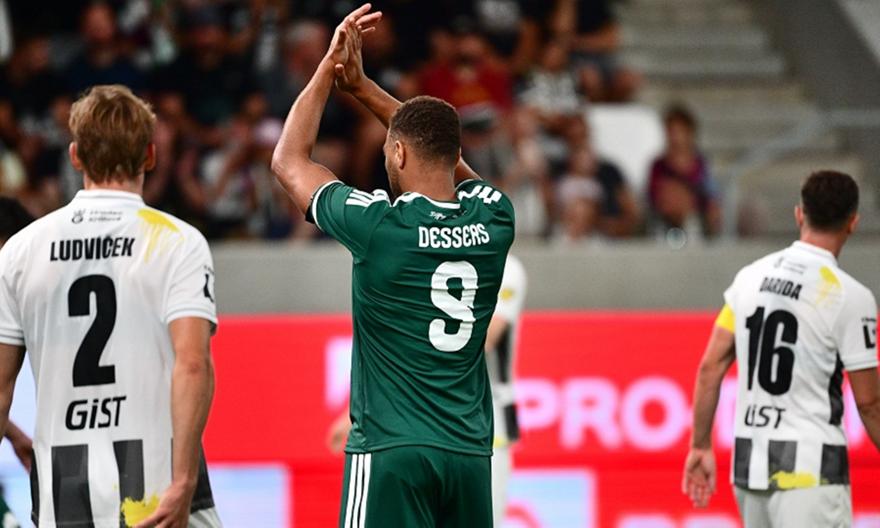 Κεφαλιά-οβίδα του Ντέσερς για το 1-0 του Παναθηναϊκού στην Τσεχία!