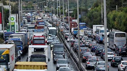 Η κίνηση στους δρόμους της Αθήνας