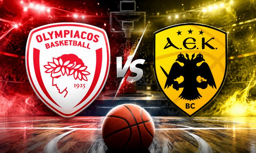 O πρώτος ημιτελικός του Stoiximan Super Cup: Ολυμπιακός-ΑΕΚ