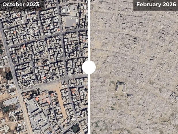Οι νέες δορυφορικές εικόνες του Google Maps δείχνουν την κλίμακα της καταστροφής στη Γάζα