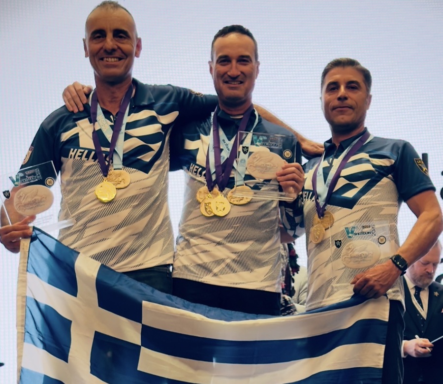 Πολλά μετάλλια για την Ελλάδα στο Παγκόσμιο Πρωτάθλημα Πρακτικής Σκοποβολής με Λειόκανο