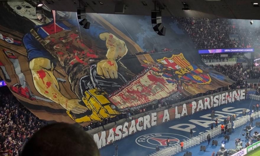 Καταγγελία της Μπαρτσελόνα στην UEFA για εμπρηστικό πανό της Παρί Σεν Ζερμέν
