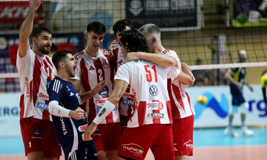 Πρεμιέρα στη Novibet Volley League με άνετη νίκη στο Ρέθυμνο για τον Ολυμπιακό