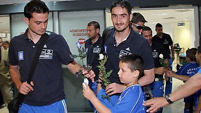 Υποδοχή με λουλούδια...