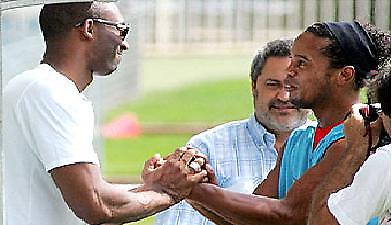 Ο Κόμπι στην προπόνηση της «Μπάρτσα»